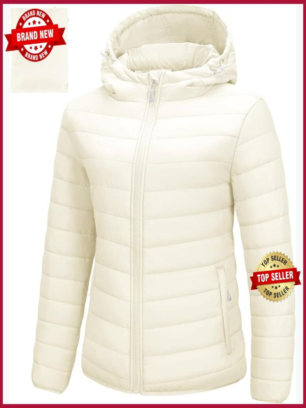 Women's Hooded Packable Puffer Jacket Lightweight Warm Quilted Winter Coat